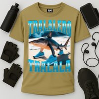 Tralalero Tralala Funny Italian Brainrot Shark Meme Bootleg Cooling Performance Crew T-Shirt