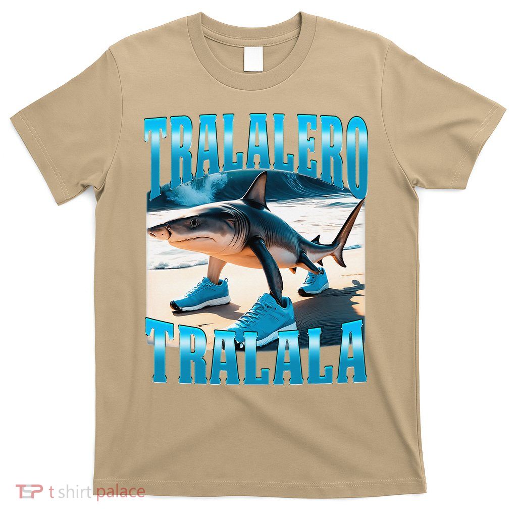 Tralalero Tralala Funny Italian Brainrot Shark Meme Bootleg T-Shirt