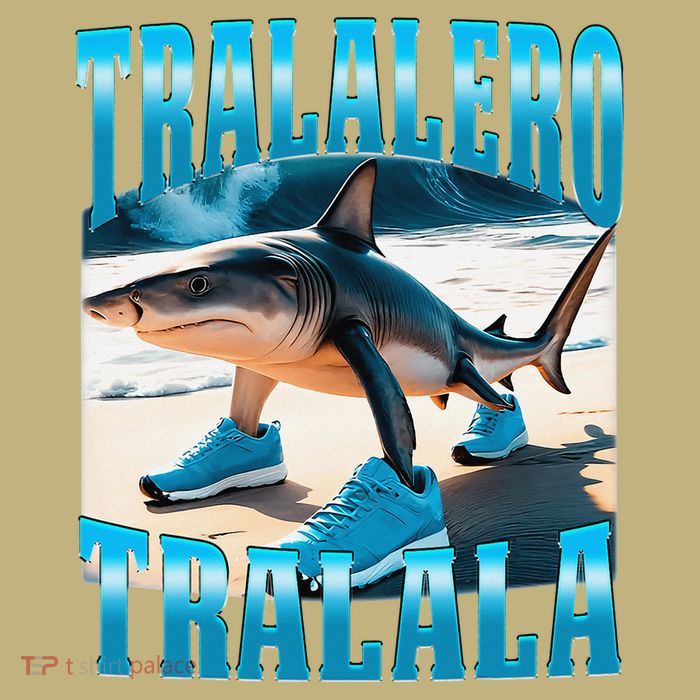 Tralalero Tralala Funny Italian Brainrot Shark Meme Bootleg T-Shirt