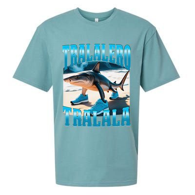 Tralalero Tralala Funny Italian Brainrot Shark Meme Bootleg Sueded Cloud Jersey T-Shirt