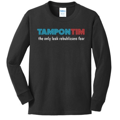 Tampon Tim Funny Meme Tim Walz Vp Vice President 2024 Kids Long Sleeve Shirt