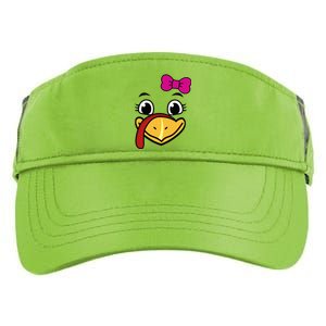 Thanksgiving Turkey Face Funny Bow Adult Drive Performance Visor