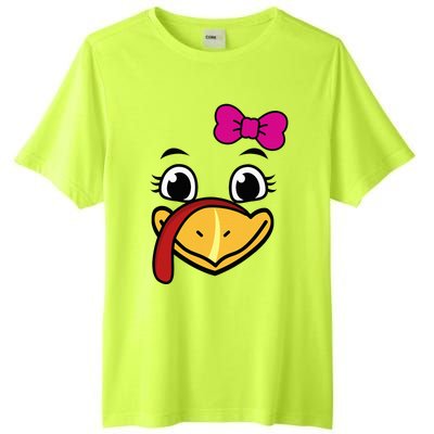 Thanksgiving Turkey Face Funny Bow Tall Fusion ChromaSoft Performance T-Shirt