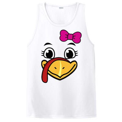 Thanksgiving Turkey Face Funny Bow PosiCharge Competitor Tank