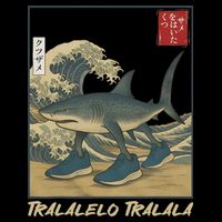 Tralalero Tralala Funny Shark Meme Italian Brainrot Japanese Cooling Performance Crew T-Shirt