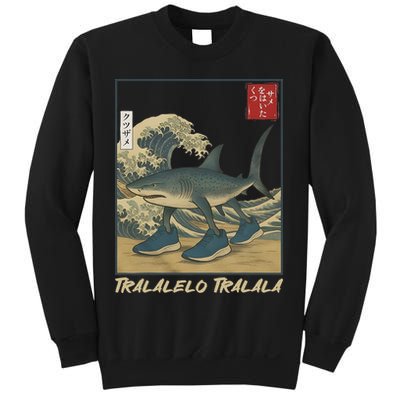 Tralalero Tralala Funny Shark Meme Italian Brainrot Japanese Sweatshirt