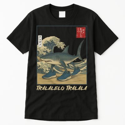 Tralalero Tralala Funny Shark Meme Italian Brainrot Japanese Tall T-Shirt