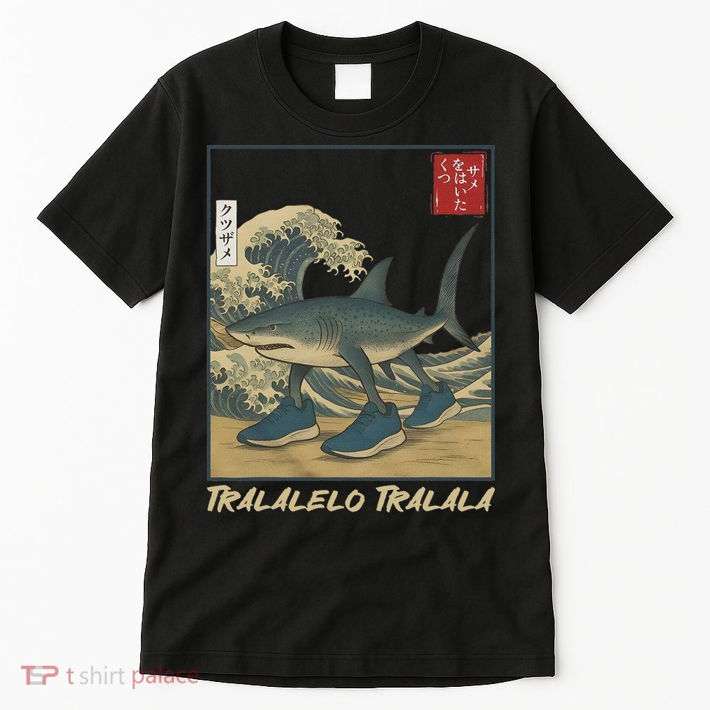 Tralalero Tralala Funny Shark Meme Italian Brainrot Japanese Tall T-Shirt