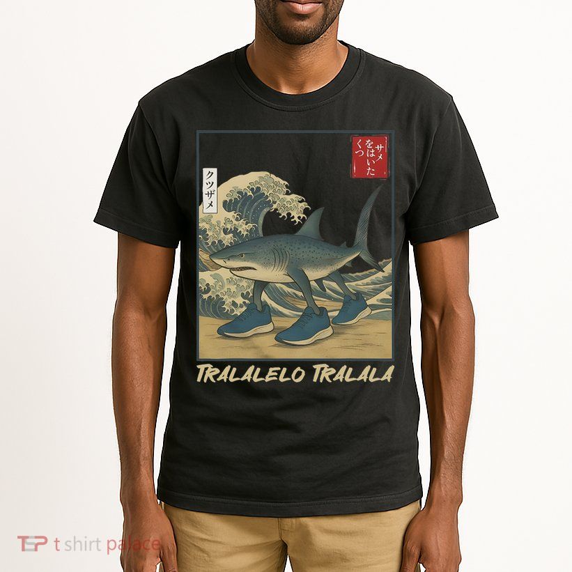 Tralalero Tralala Funny Shark Meme Italian Brainrot Japanese Tall T-Shirt