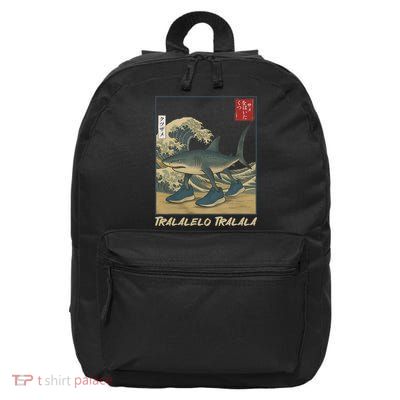 Tralalero Tralala Funny Shark Meme Italian Brainrot Japanese 16 in Basic Backpack