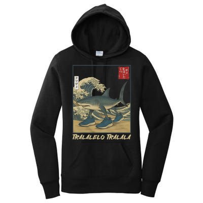 Tralalero Tralala Funny Shark Meme Italian Brainrot Japanese Women's Pullover Hoodie