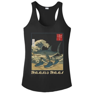 Tralalero Tralala Funny Shark Meme Italian Brainrot Japanese Ladies PosiCharge Competitor Racerback Tank