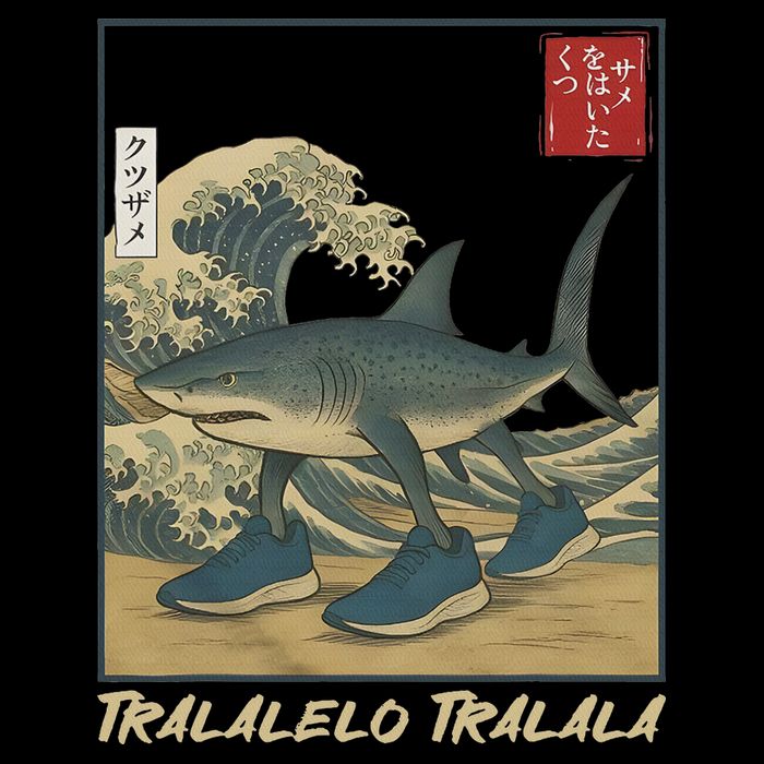 Tralalero Tralala Funny Shark Meme Italian Brainrot Japanese Bag