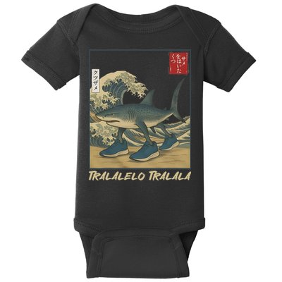Tralalero Tralala Funny Shark Meme Italian Brainrot Japanese Baby Bodysuit