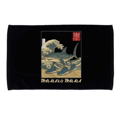 Tralalero Tralala Funny Shark Meme Italian Brainrot Japanese Microfiber Hand Towel