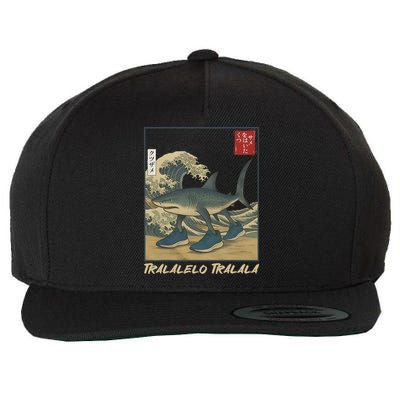 Tralalero Tralala Funny Shark Meme Italian Brainrot Japanese Wool Snapback Cap