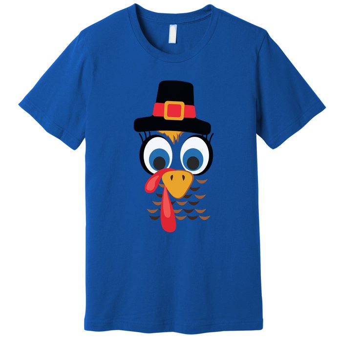 Thanksgiving Turkey Face Matching Family Costume Boy Gift Premium T-Shirt