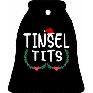 Tinsel Tits Funny Jingle Balls Christmas Ceramic Bell Ornament