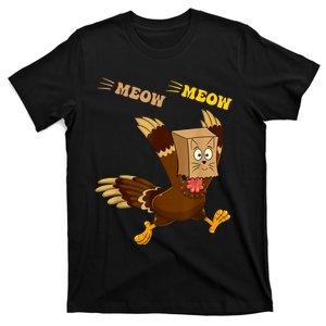 Thanksgiving Turkey Fake Cat Meow Funny T-Shirt