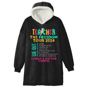 Teacher The Freedom 2024 Schools Out For Summer Hooded Wearable Blanket