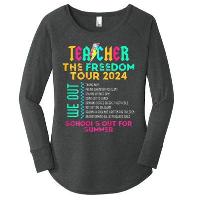 Teacher The Freedom 2024 Schools Out For Summer Women's Perfect Tri Tunic Long Sleeve Shirt