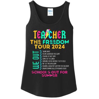 Teacher The Freedom 2024 Schools Out For Summer Ladies Essential Tank