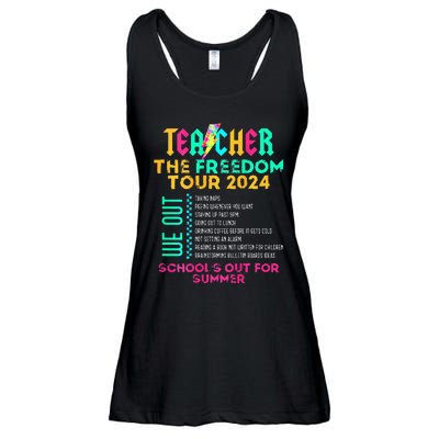 Teacher The Freedom 2024 Schools Out For Summer Ladies Essential Flowy Tank