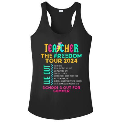 Teacher The Freedom 2024 Schools Out For Summer Ladies PosiCharge Competitor Racerback Tank