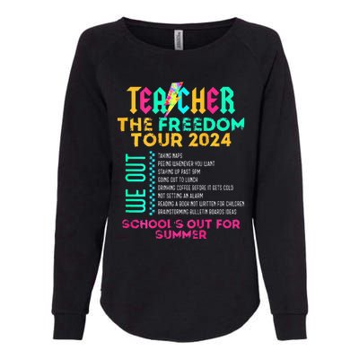 Teacher The Freedom 2024 Schools Out For Summer Womens California Wash Sweatshirt