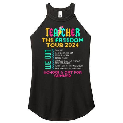 Teacher The Freedom 2024 Schools Out For Summer Women's Perfect Tri Rocker Tank