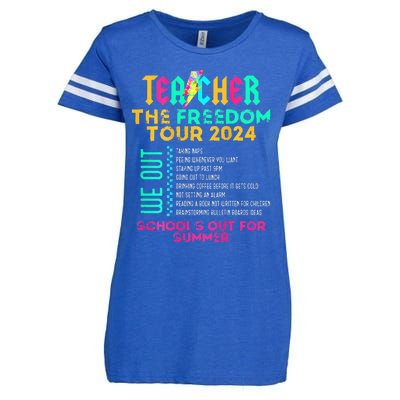 Teacher The Freedom 2024 Schools Out For Summer Enza Ladies Jersey Football T-Shirt