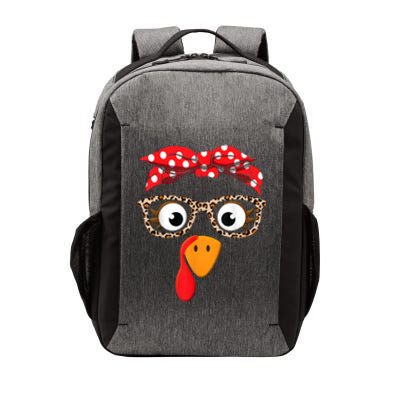 Thanksgiving Turkey Face Leopard Print Glasses Vector Backpack