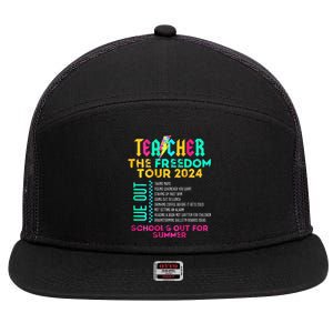 Teacher The Freedom Summer Last Day Of School 7 Panel Mesh Trucker Snapback Hat