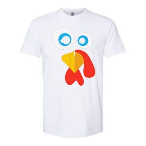 Thanksgiving Turkey Face Gift Idea Softstyle® CVC T-Shirt