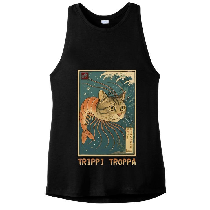 Trippi Troppa Funny Italian Brainrot Meme Japanese Ladies PosiCharge Tri-Blend Wicking Tank