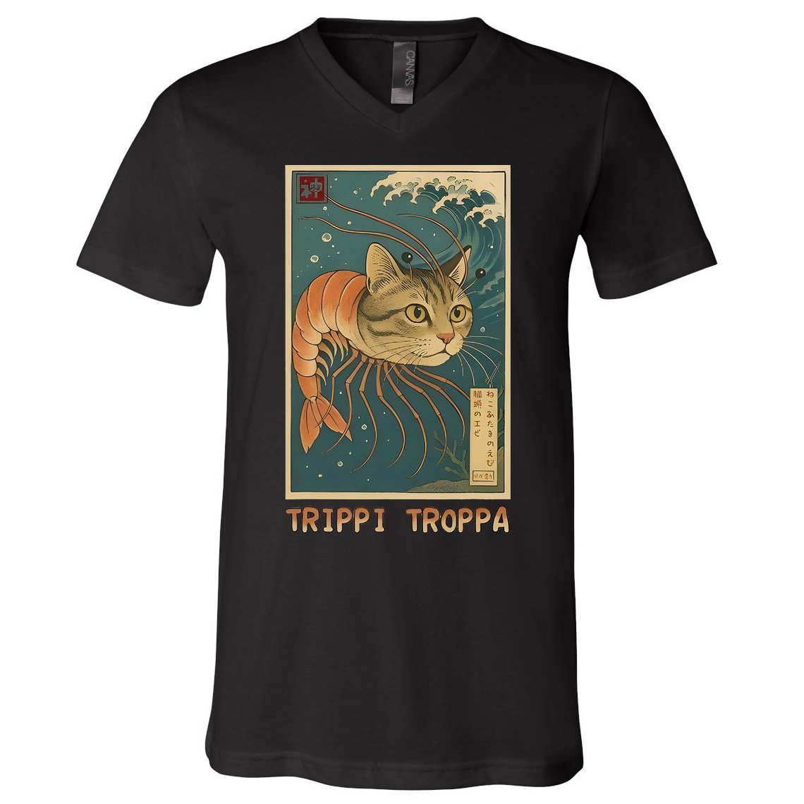 Trippi Troppa Funny Italian Brainrot Meme Japanese V-Neck T-Shirt