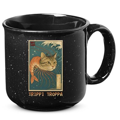 Trippi Troppa Funny Italian Brainrot Meme Japanese 15oz Campfire Ceramic Mug