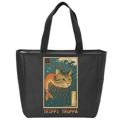 Trippi Troppa Funny Italian Brainrot Meme Japanese Zip Tote Bag