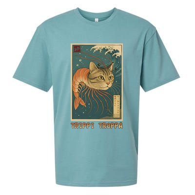 Trippi Troppa Funny Italian Brainrot Meme Japanese Sueded Cloud Jersey T-Shirt