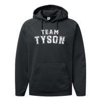 Team Tyson Family Personalized Name Tyson Vintage Performance Fleece Hoodie