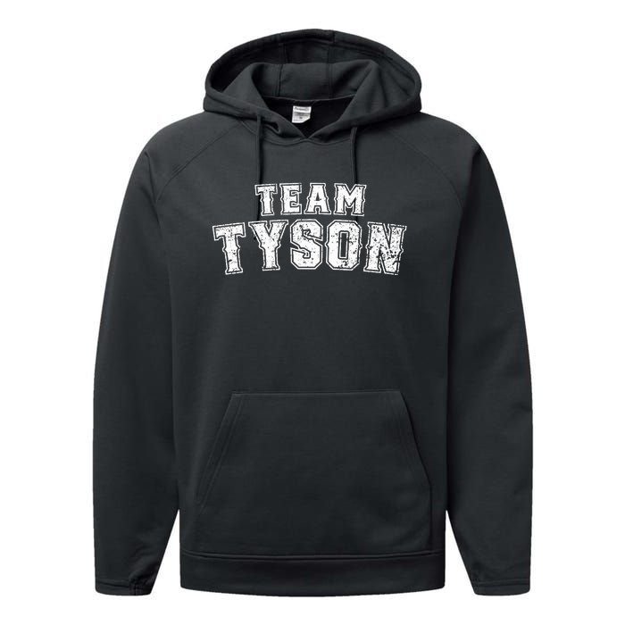 Team Tyson Family Personalized Name Tyson Vintage Performance Fleece Hoodie