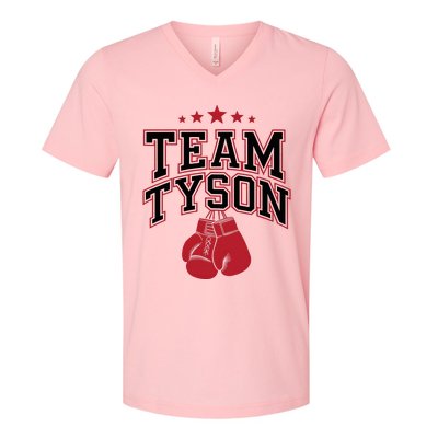 Team Tyson Family Personalized Name V-Neck T-Shirt