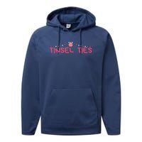 Tinsel Ties Funny Jingle Balls , Merry Christmas Performance Fleece Hoodie