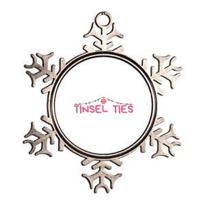 Tinsel Ties Funny Jingle Balls , Merry Christmas Metallic Star Ornament