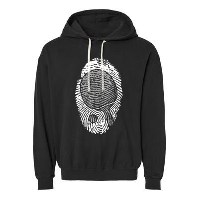 Table Tennis Fingerprint Ping Pong Table Tennis Player Garment-Dyed Fleece Hoodie
