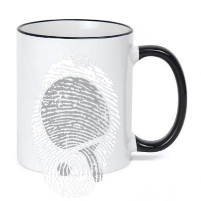 Table Tennis Fingerprint Ping Pong Table Tennis Player 11oz Black Color Changing Mug