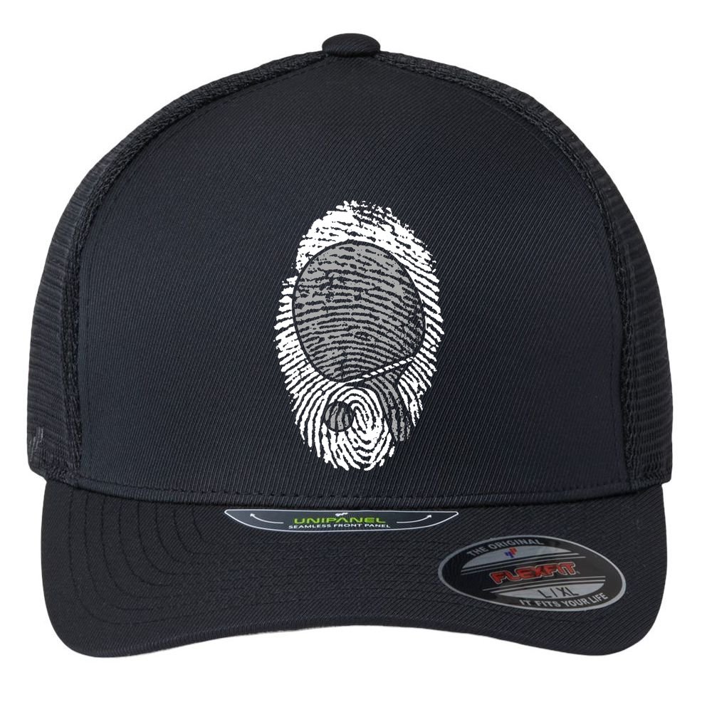 Table Tennis Fingerprint Ping Pong Table Tennis Player Flexfit Unipanel Trucker Cap