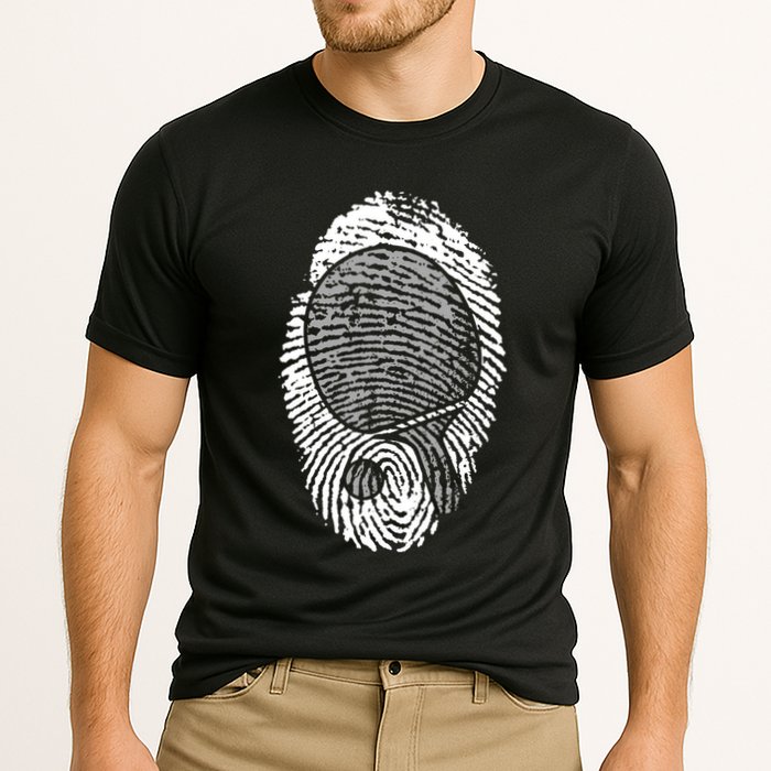 Table Tennis Fingerprint Ping Pong Table Tennis Player Performance Shirt