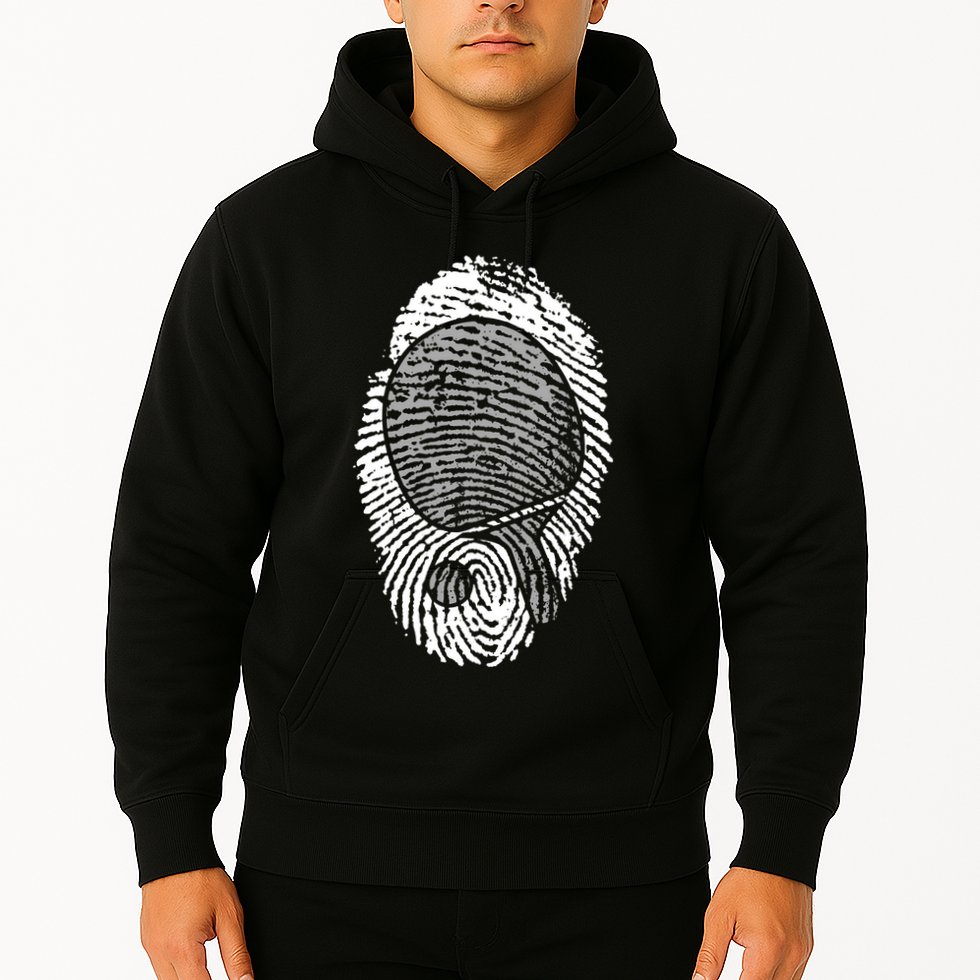 Table Tennis Fingerprint Ping Pong Table Tennis Player Hoodie