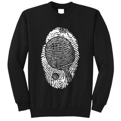 Table Tennis Fingerprint Ping Pong Table Tennis Player Sweatshirt